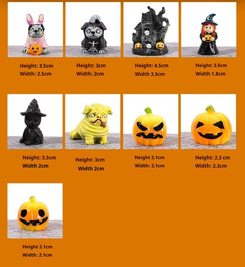 Y New Halloween Small Ornaments Resin Mini Pumpkin Ghost Magic Dog House Micro Landscape DIY Accessories Halloween House Decor
Y New Halloween Small Ornaments Resin Mini Pumpkin Ghost Magic Dog House Micro Landscape DIY Accessories Halloween House Decor