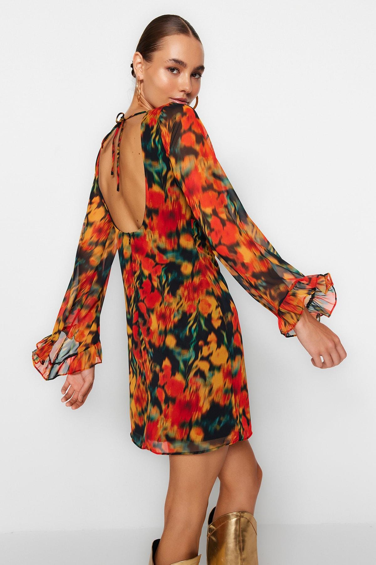 Женское платье, новый сезон, модное разноцветное шифоновое платье с цветочным узором, элегантное вечернее платье 
Женское платье, новый сезон, модное разноцветное шифоновое платье с цветочным узором, элегантное вечернее платье