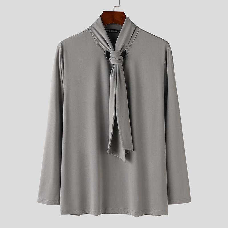 INCERUN Мужские однотонные эластичные топы с длинным рукавом и завязками Повседневные футболки 3XL серый
INCERUN Мужские однотонные эластичные топы с длинным рукавом и завязками Повседневные футболки 3XL серый