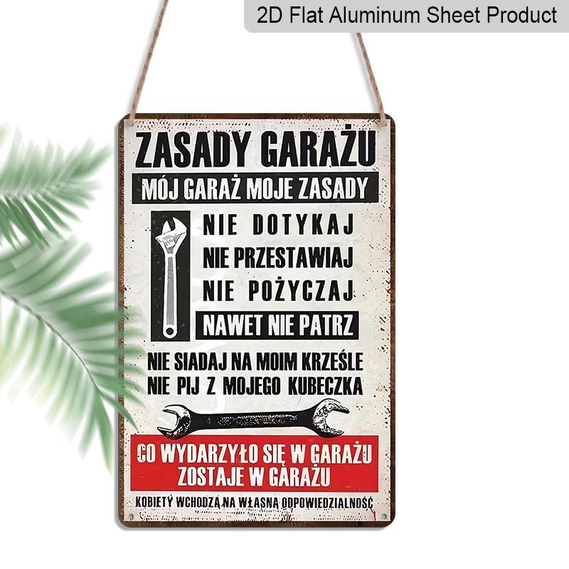 2D Flat Decorative Plaque and Ornament, 1pc Vintage Aluminium Decorative Plaque - Rustic Style Garage Rules Sign with Polish and Wrench Pattern 20*30cm
2D Flat Decorative Plaque and Ornament, 1pc Vintage Aluminium Decorative Plaque - Rustic Style Garage Rules Sign with Polish and Wrench Pattern 20*30cm