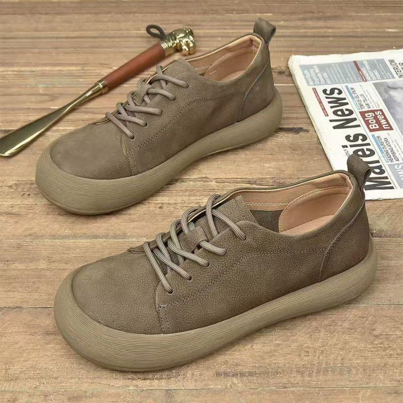 New versatile trend comfortable fashion big head leather shoes men s low-top men s shoes soft leather wear-resistant shoes 44 коричневий
New versatile trend comfortable fashion big head leather shoes men s low-top men s shoes soft leather wear-resistant shoes 44 коричневий