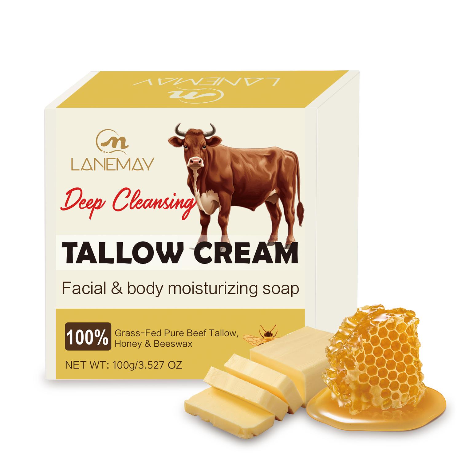 Мыло Tallow Cream Soap - глубоко очищающее увлажняющее мыло для лица и тела, питает сухую кожу, сохраняет увлажненность - подходит для всех типов кожи, 100 г
Мыло Tallow Cream Soap - глубоко очищающее увлажняющее мыло для лица и тела, питает сухую кожу, сохраняет увлажненность - подходит для всех типов кожи, 100 г