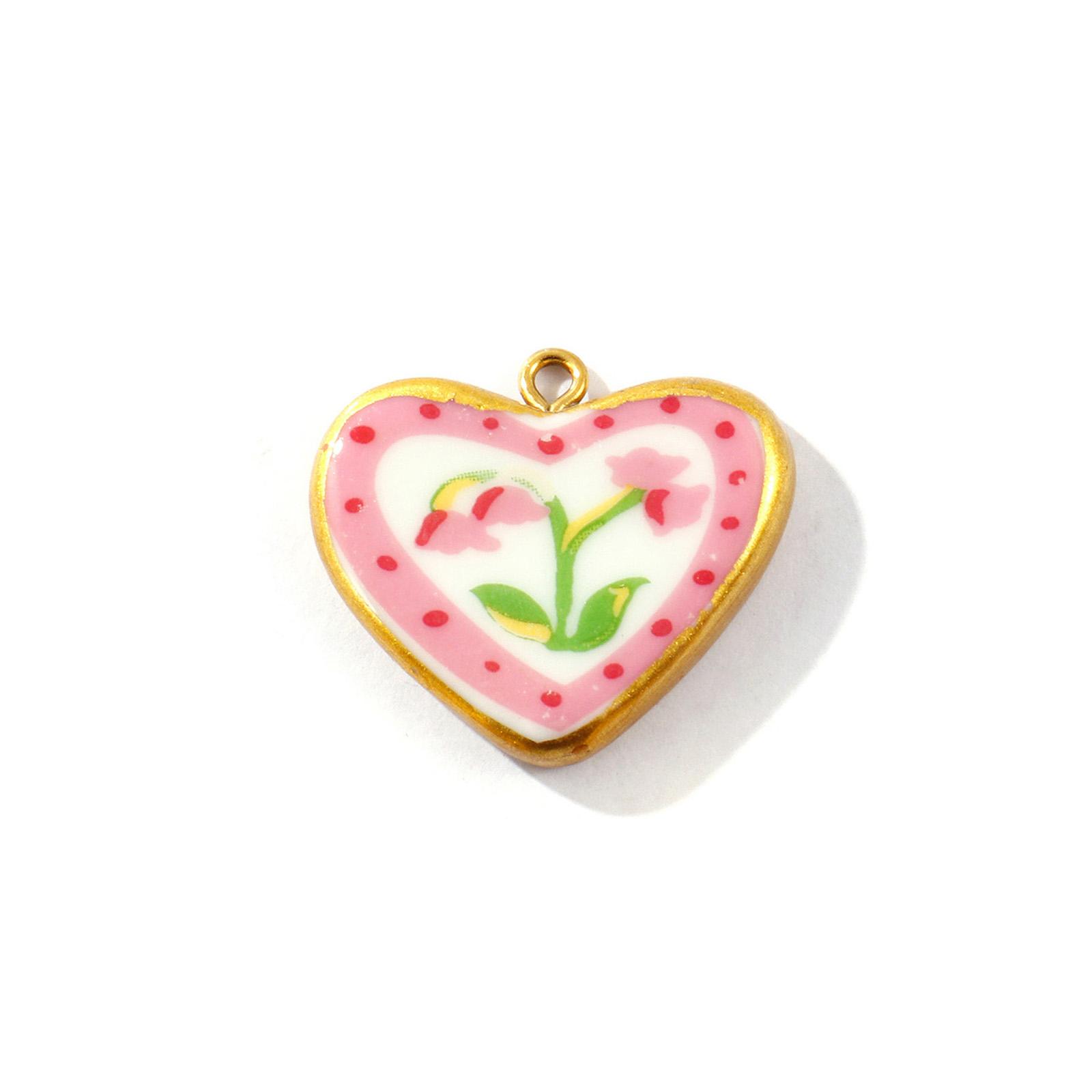 2 Pcs Ceramic Charms Multicolor Heart Printed Flower Fruit 304 Stainless Steel 18K Gold Plated Pendants DIY Necklace 27mm x 24mm
2 Pcs Ceramic Charms Multicolor Heart Printed Flower Fruit 304 Stainless Steel 18K Gold Plated Pendants DIY Necklace 27mm x 24mm