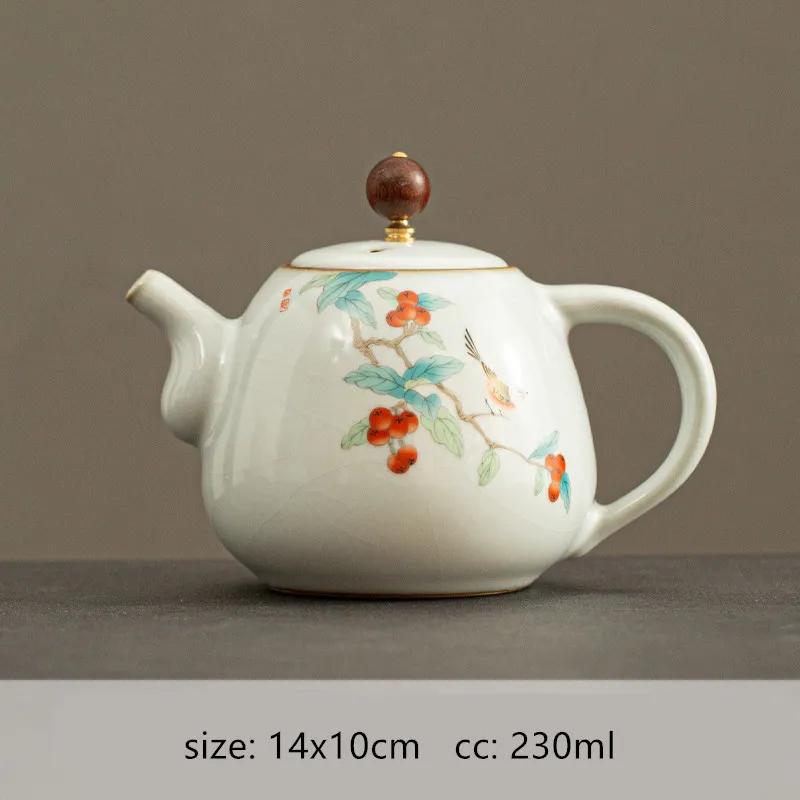 Vintage Ru Porcelain Ceramic Tea Maker Customized Filter Beauty Tea Pot Household Tea Sets Chinese Ceremony Supplies 230ml
Vintage Ru Porcelain Ceramic Tea Maker Customized Filter Beauty Tea Pot Household Tea Sets Chinese Ceremony Supplies 230ml
