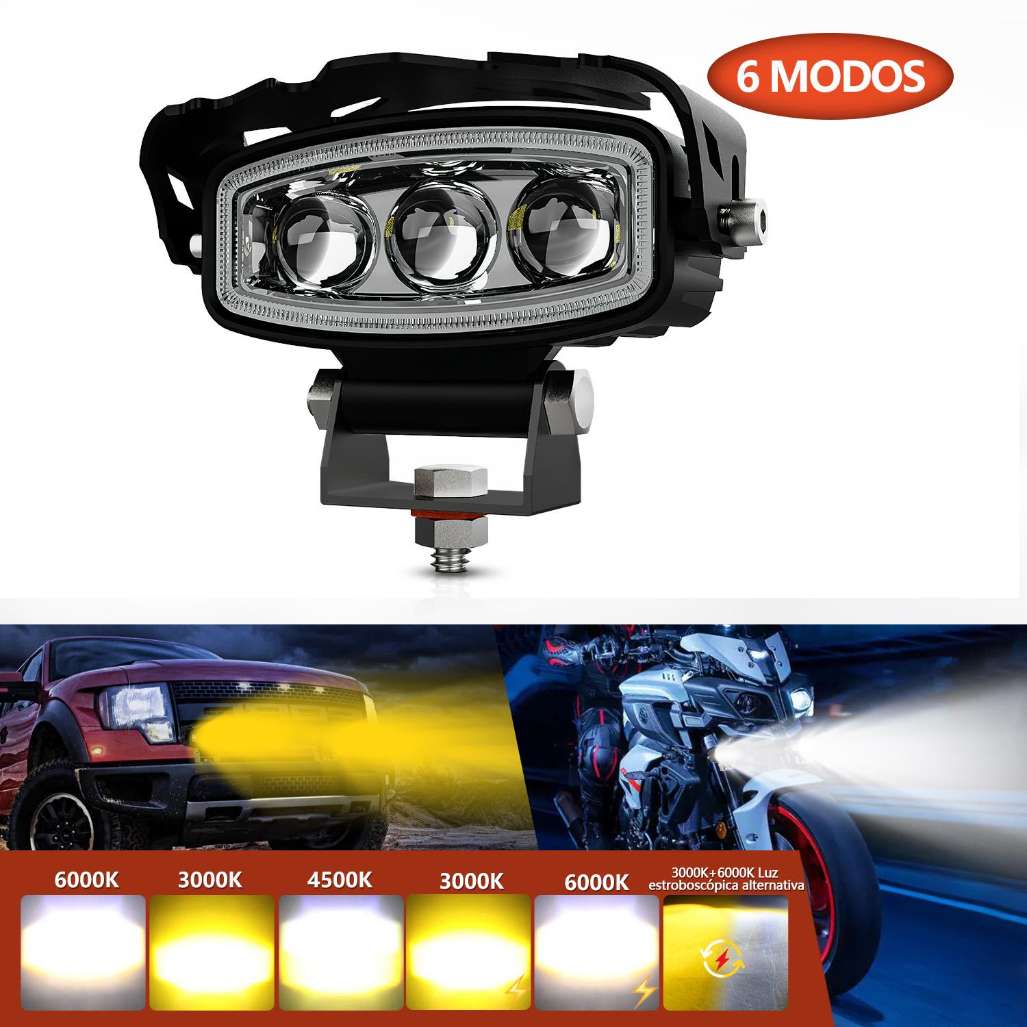 Motorcycle LED Headlight 3 Lens 6 Modes High Low Beam Spotlight Off Road Electric Vehicle Work Light Type A
Motorcycle LED Headlight 3 Lens 6 Modes High Low Beam Spotlight Off Road Electric Vehicle Work Light Type A