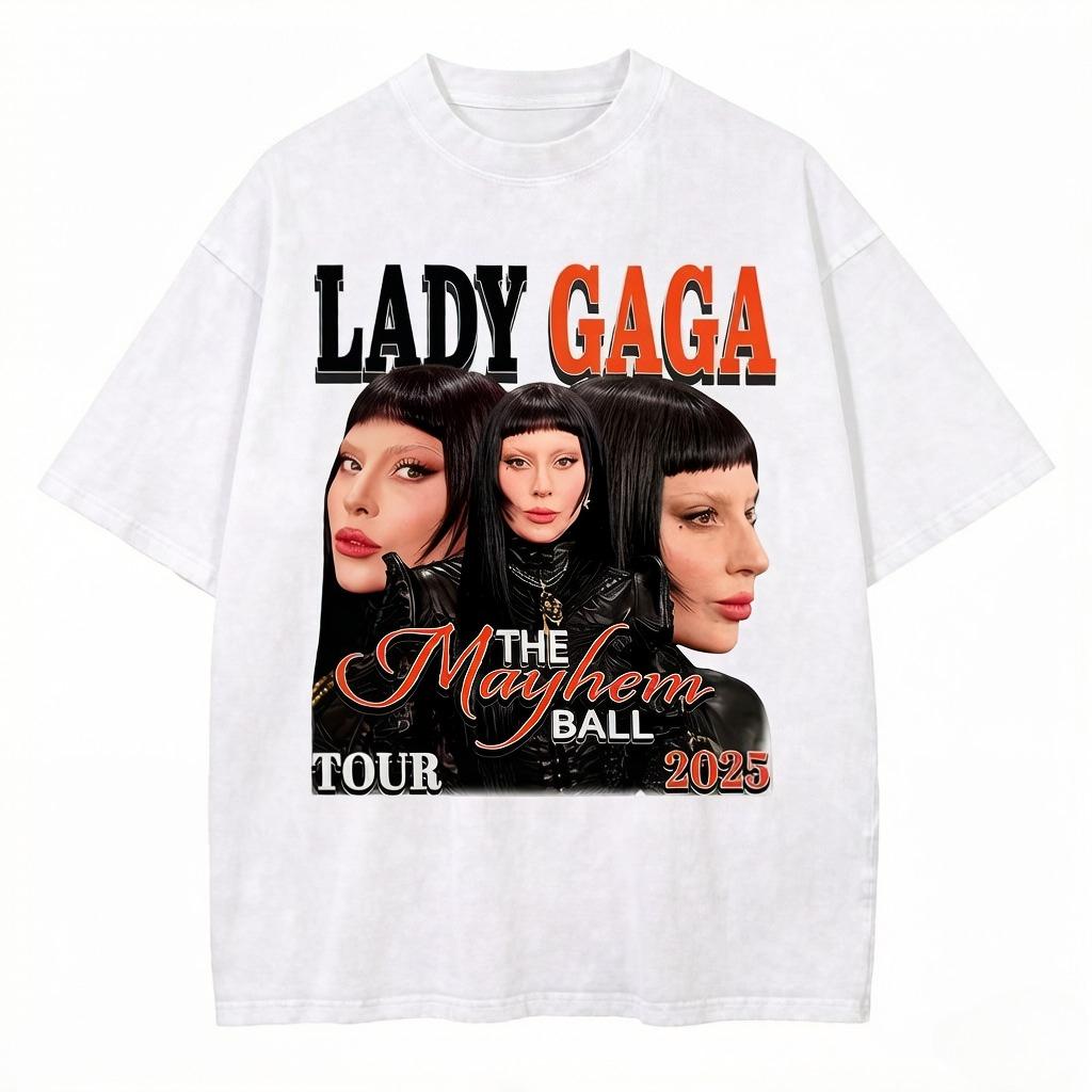 Retro Washed Version of Lady Gagas Chaos Carnival Tour Tshirt Unisplendour Fashion Design Highquality Cotton Tshirt 4XL
Retro Washed Version of Lady Gagas Chaos Carnival Tour Tshirt Unisplendour Fashion Design Highquality Cotton Tshirt 4XL