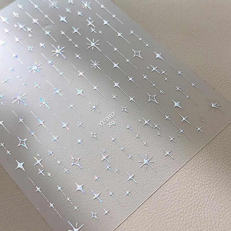 Gold Silver Stamped Starlight Laser Glitter Star Bronzing Rhinestones Relief Nail Art Decorations Stickers Manicure Decals
Gold Silver Stamped Starlight Laser Glitter Star Bronzing Rhinestones Relief Nail Art Decorations Stickers Manicure Decals