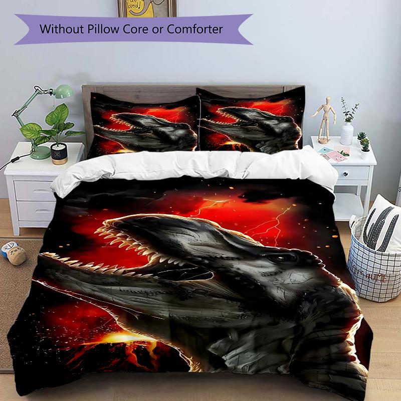 3pcs Tyrannosaurus Rex Dinosaur Bedding Set - Includes 1 Quilt Cover and 2 Pillowcases (No Core) - Anime Cartoon Design for Home Decor, Festival Gifts 135x200cm
3pcs Tyrannosaurus Rex Dinosaur Bedding Set - Includes 1 Quilt Cover and 2 Pillowcases (No Core) - Anime Cartoon Design for Home Decor, Festival Gifts 135x200cm