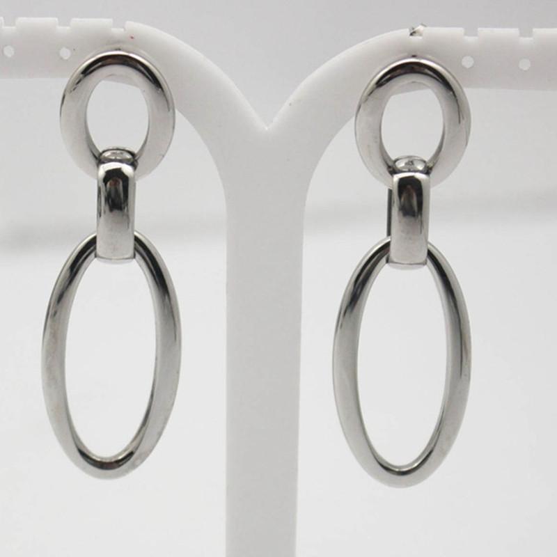 Fashion Jewelry Stainless Steel Earring 2 ovals linked Trendy Two Tone Drop Earring Rose Gold Oval Earrings Women Girls
Fashion Jewelry Stainless Steel Earring 2 ovals linked Trendy Two Tone Drop Earring Rose Gold Oval Earrings Women Girls
