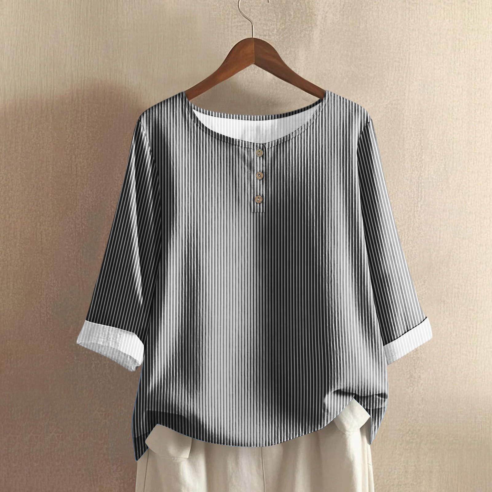 Women s Casual Three-quarter Sleeve Round Neck Gradient Color Printed Cotton And Linen Top L
Women s Casual Three-quarter Sleeve Round Neck Gradient Color Printed Cotton And Linen Top L