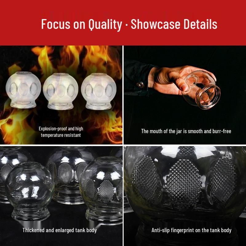 Shangyuan Glass Fire Cupping Set for Home Gua Sha Therapy - Traditional Chinese Medicine (Includes Fire Cups Only) No. 1 Fire Cup; Clear
Shangyuan Glass Fire Cupping Set for Home Gua Sha Therapy - Traditional Chinese Medicine (Includes Fire Cups Only) No. 1 Fire Cup; Clear