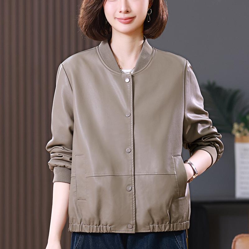 2024 Autumn Casual Oversized PU Leather Baseball Jacket with Zipper and Elastic Hem M: 100-115 jins
2024 Autumn Casual Oversized PU Leather Baseball Jacket with Zipper and Elastic Hem M: 100-115 jins