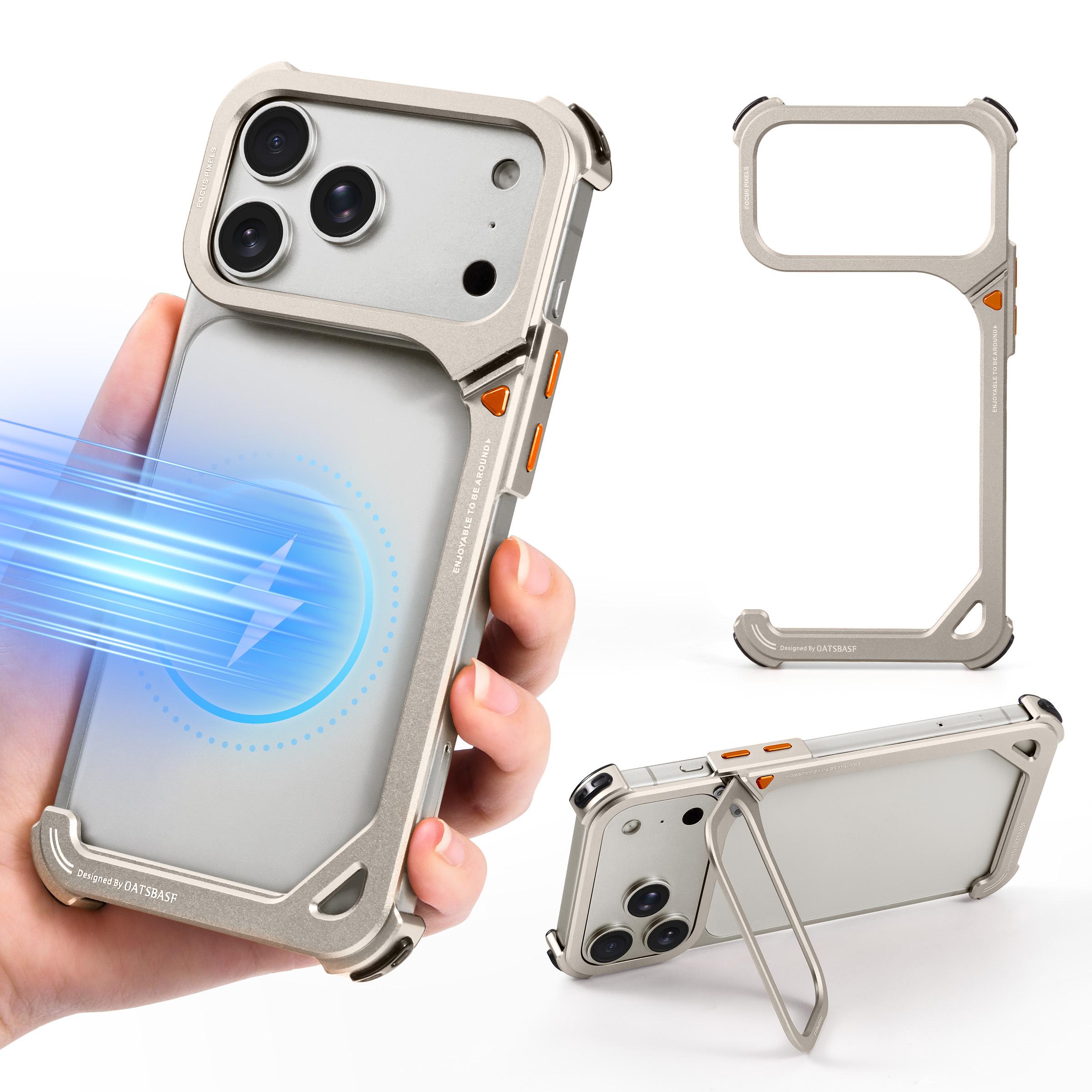 Oatsbasf Metal Frameless 9 Design Phone Case for iPhone 17 Pro Max /17 Pro Phone Cover with 90° Adjustable Hidden Camera Stand iPhone17 Pro
Oatsbasf Metal Frameless 9 Design Phone Case for iPhone 17 Pro Max /17 Pro Phone Cover with 90° Adjustable Hidden Camera Stand iPhone17 Pro