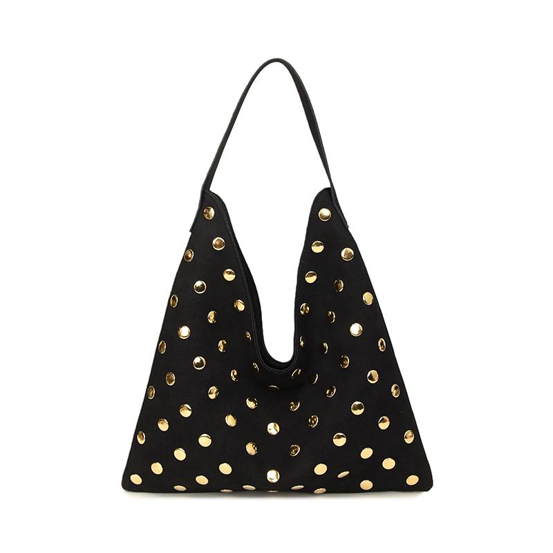 Punk Gold Studded Canvas Tote Bag Large Hobo Shoulder Bag Y2K Streetwear Underarm Handbag for Daily & Party
Punk Gold Studded Canvas Tote Bag Large Hobo Shoulder Bag Y2K Streetwear Underarm Handbag for Daily & Party