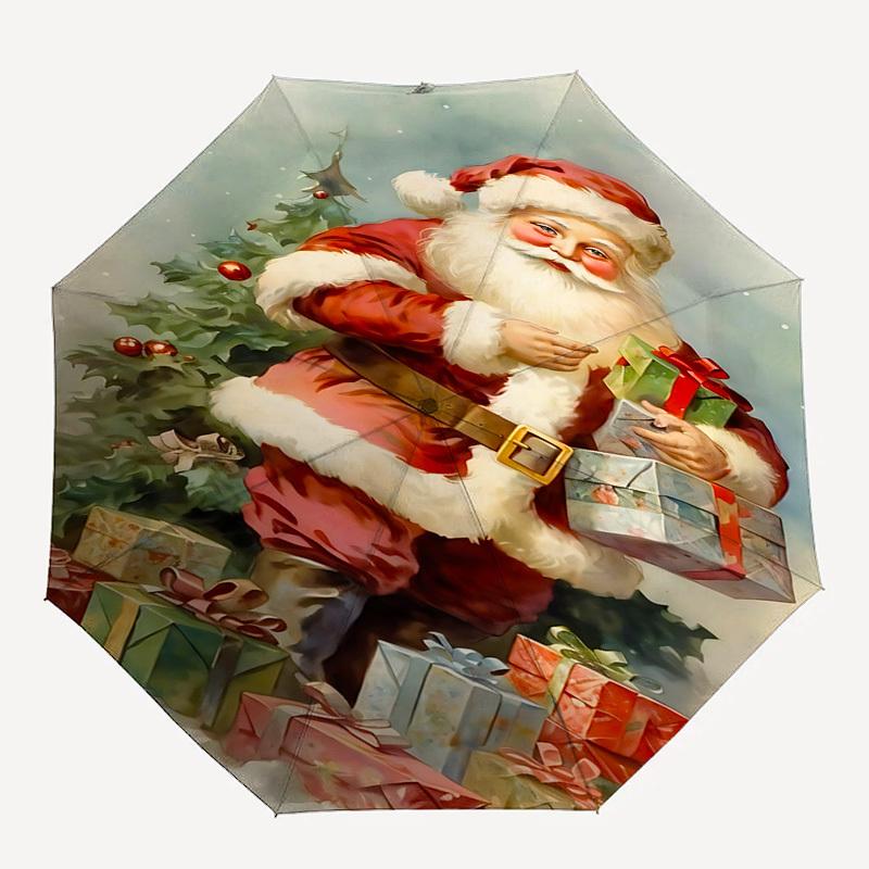 1pc Christmas Santa Claus umbrella automatic open/close, 8-Rib Durable Frame, Compact Folding Design, Ideal Birthday/Holiday Gift 1153A
1pc Christmas Santa Claus umbrella automatic open/close, 8-Rib Durable Frame, Compact Folding Design, Ideal Birthday/Holiday Gift 1153A