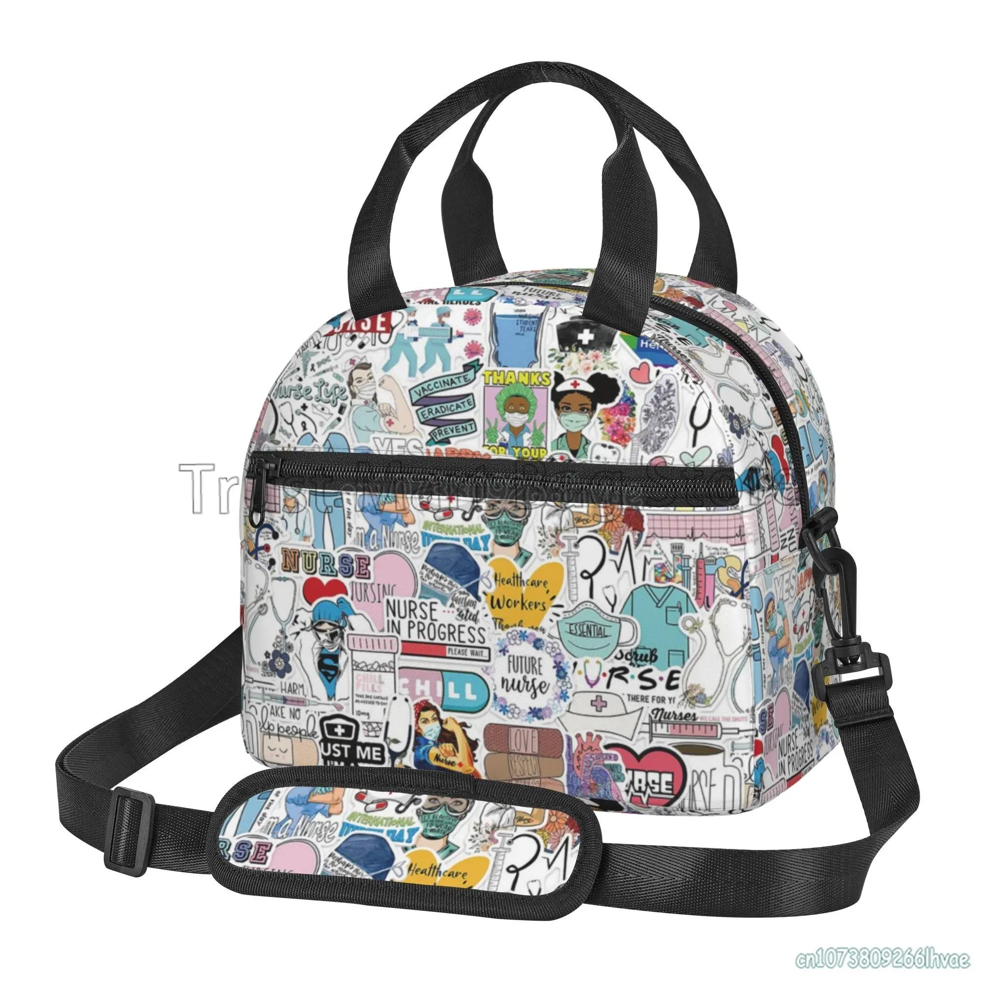 Large Capacity Nurse Picnic Bag Insulated Lunch Bag Women Nurse Print Food Case Portable School Bento Fruits Fresh Storage Pouch
Large Capacity Nurse Picnic Bag Insulated Lunch Bag Women Nurse Print Food Case Portable School Bento Fruits Fresh Storage Pouch