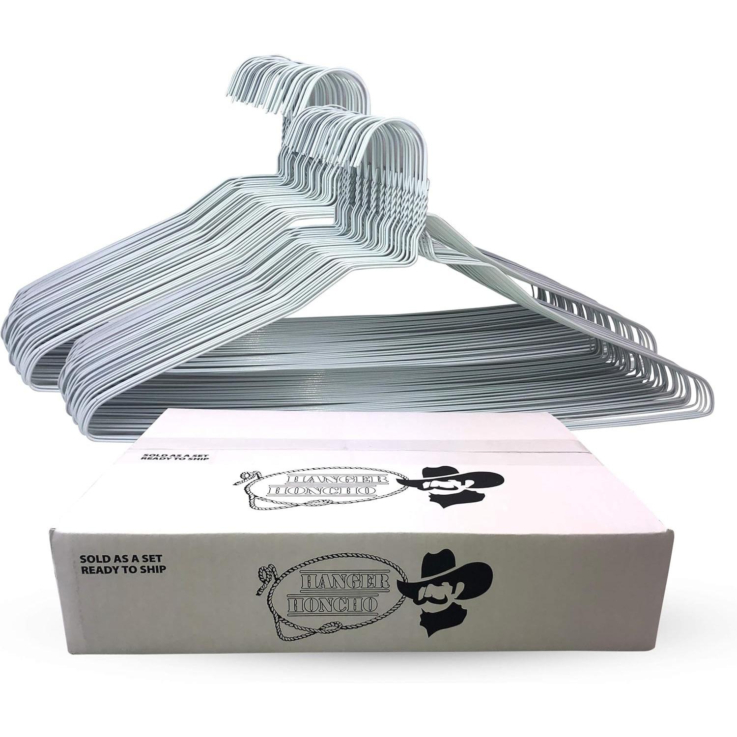 200 Wire Hangers - White Metal Hangers in Bulk - 18 Inch Thin Standard Dry Cleaner Coated Steel
200 Wire Hangers - White Metal Hangers in Bulk - 18 Inch Thin Standard Dry Cleaner Coated Steel