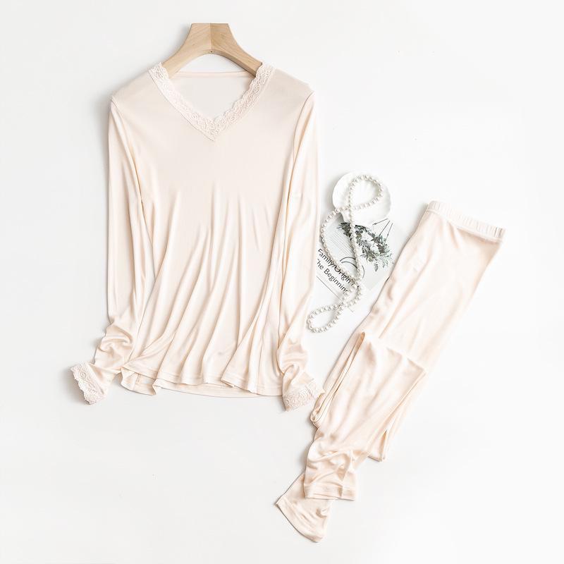 Комплект женского шелкового термобелья Tangge - топ с длинными рукавами и V-образным вырезом, кружевом и штанами XXL
Комплект женского шелкового термобелья Tangge - топ с длинными рукавами и V-образным вырезом, кружевом и штанами XXL