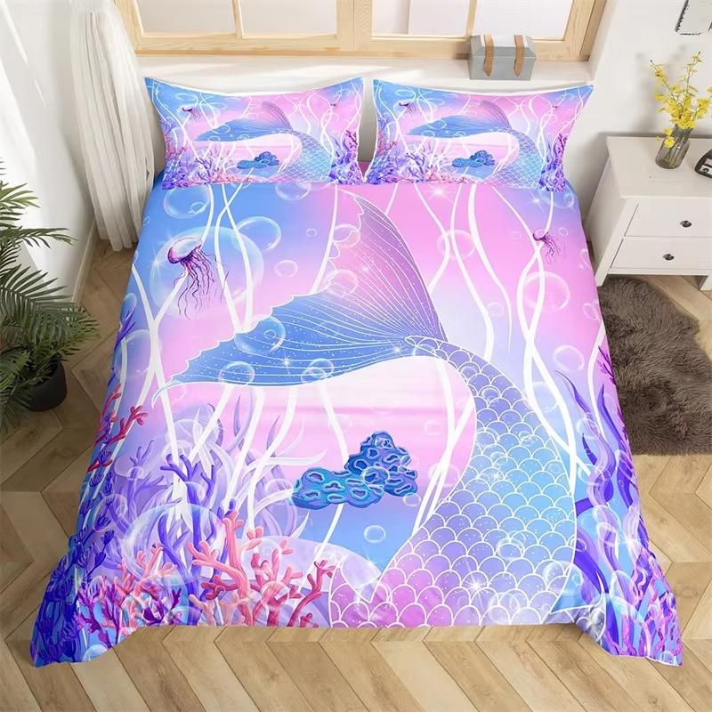 Fish Scales Duvet Cover Mermaid Tail Quilt Cover Full Microfiber Girly Shell Starfish Bedding Set For Kid Teen Kawaii Room Decor EU Single(135x200cm)
Fish Scales Duvet Cover Mermaid Tail Quilt Cover Full Microfiber Girly Shell Starfish Bedding Set For Kid Teen Kawaii Room Decor EU Single(135x200cm)