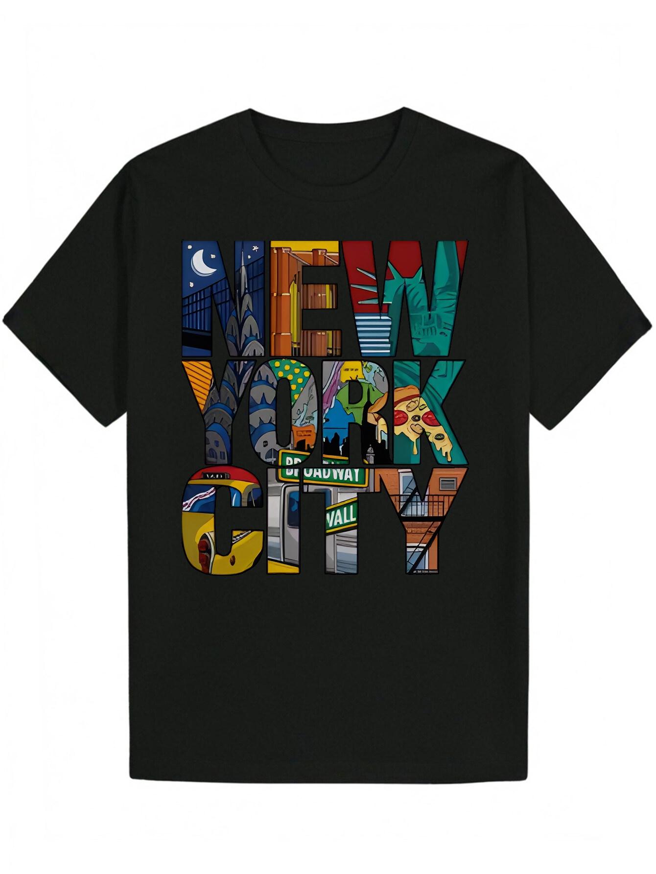Short Sleeve T-shirt - New York City Graphic Print with Statue of Liberty & Skyline Design XXXL
Short Sleeve T-shirt - New York City Graphic Print with Statue of Liberty & Skyline Design XXXL