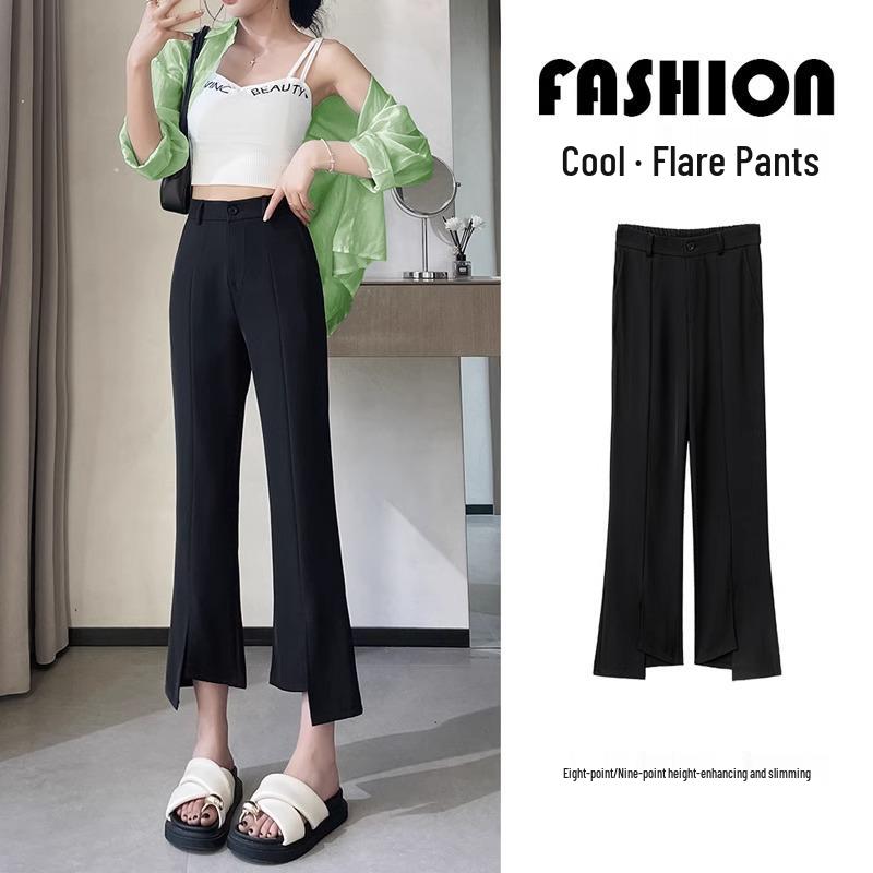 Ice Silk Slit Flared Pants for Women - Plus Size, Petite, Spring/Summer, Slimming Effect, Drapey Suit Trousers XL (120-129 jin)
Ice Silk Slit Flared Pants for Women - Plus Size, Petite, Spring/Summer, Slimming Effect, Drapey Suit Trousers XL (120-129 jin)
