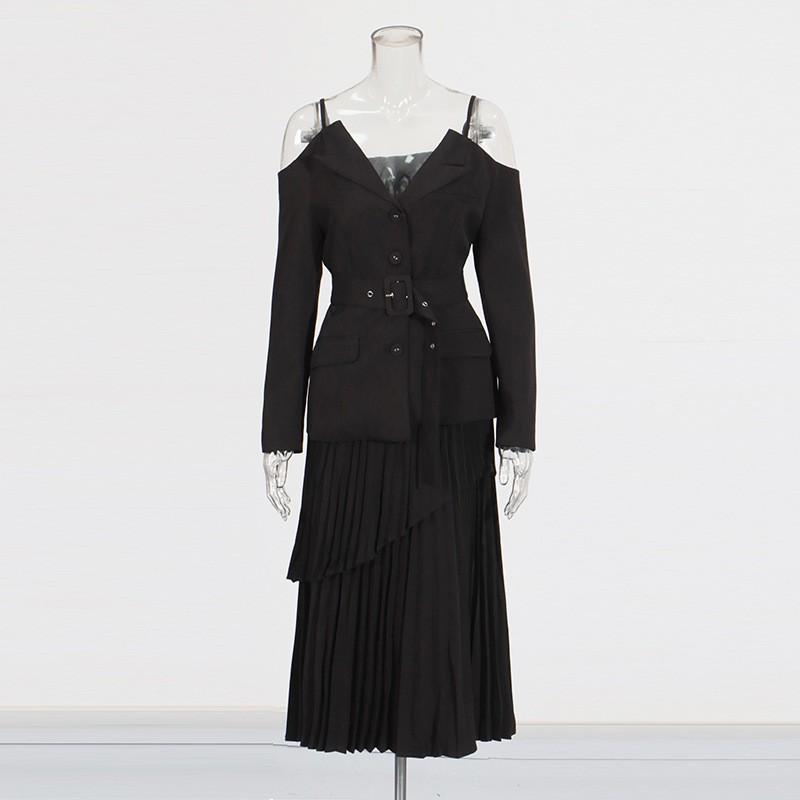 Show Style Simple Suit Off-the-shoulder Suspender Top + High-waist Pleated Skirt Women XL чорний
Show Style Simple Suit Off-the-shoulder Suspender Top + High-waist Pleated Skirt Women XL чорний