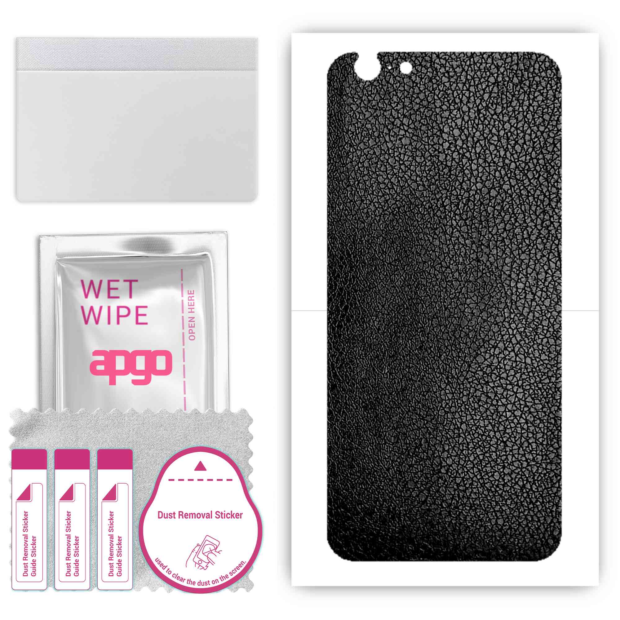 apgo Protective Skin Sticker for the back compatible with Apple iPhone 6, Wrap Film, Foil, Vinyl - Pattern Black Leather
apgo Protective Skin Sticker for the back compatible with Apple iPhone 6, Wrap Film, Foil, Vinyl - Pattern Black Leather