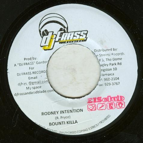 7inch Record BOUNTY KILLER - Rodney Intention NONE DJ Frass Record 2009 Jamaica Reggae, Ska & Dub Used
7inch Record BOUNTY KILLER - Rodney Intention NONE DJ Frass Record 2009 Jamaica Reggae, Ska & Dub Used