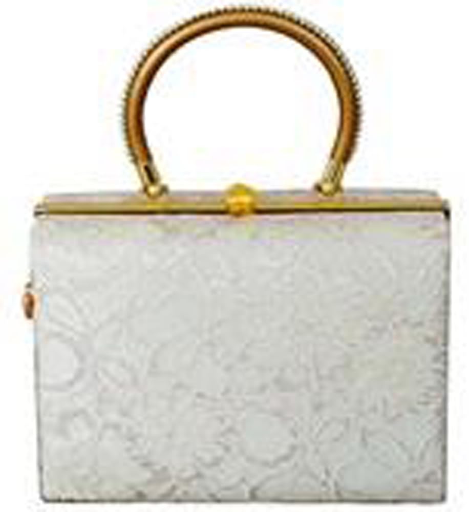 Андо Формальное кружево с Подходящее для выхода и Подходящее как для японской, так и для западной одежды GKT-22 Женская сумочка, Молочно-белый, Ручки, Свадьбы,