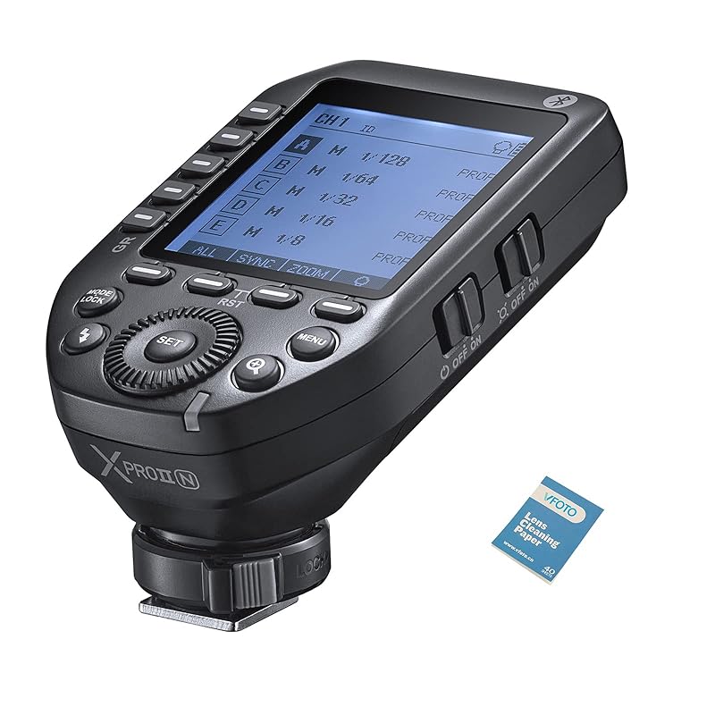 Godox XProII-N wireless flash trigger i-TTL fast sync 1/8000s X system 2.4G transmitter Super large LCD screen Nikon nikon Compatible with single-lens
Godox XProII-N wireless flash trigger i-TTL fast sync 1/8000s X system 2.4G transmitter Super large LCD screen Nikon nikon Compatible with single-lens