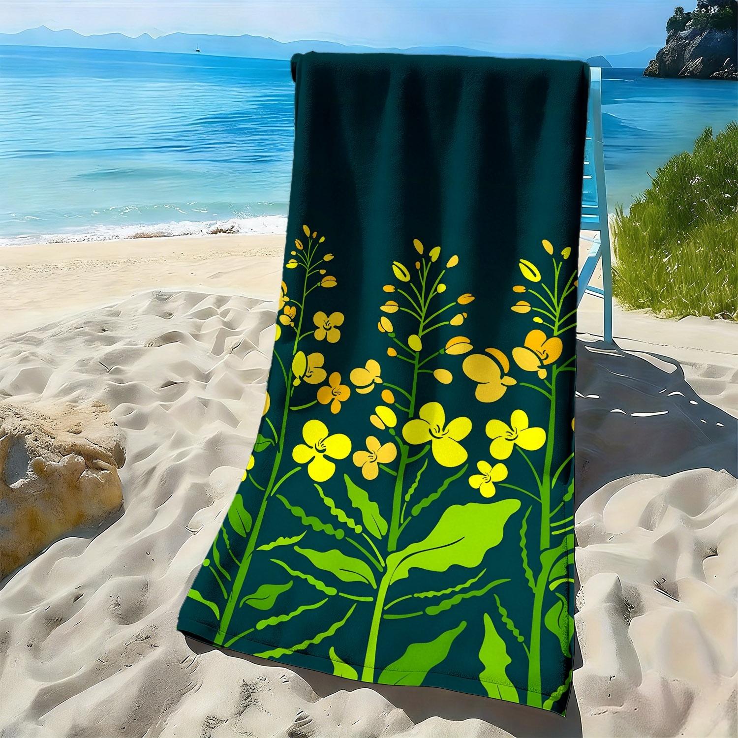 Pastel yellow flower pattern polyester microfiber beach towel is highly absorbent, suitable for swimming and beach outings W30*H60(CM)
Pastel yellow flower pattern polyester microfiber beach towel is highly absorbent, suitable for swimming and beach outings W30*H60(CM)