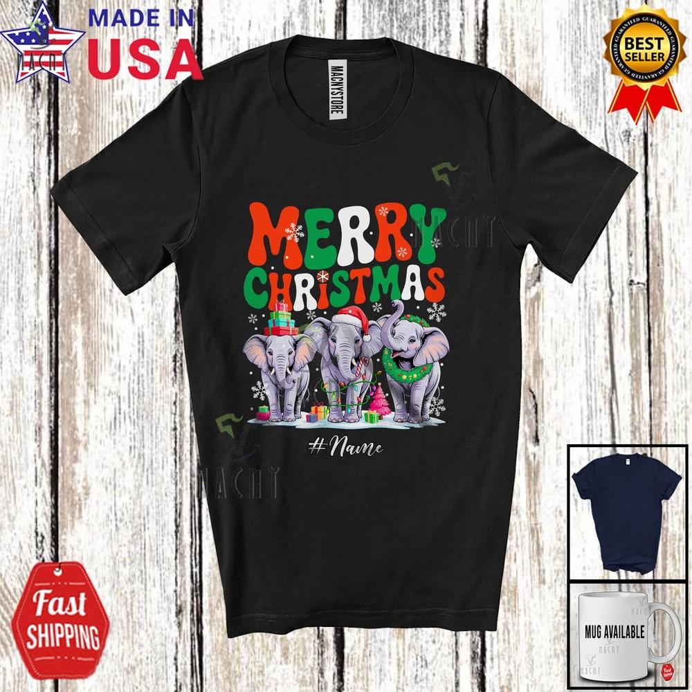 Custom Name Merry Christmas Lovely Three X-mas Elephant Pajamas Family T-Shirt 4XL
Custom Name Merry Christmas Lovely Three X-mas Elephant Pajamas Family T-Shirt 4XL