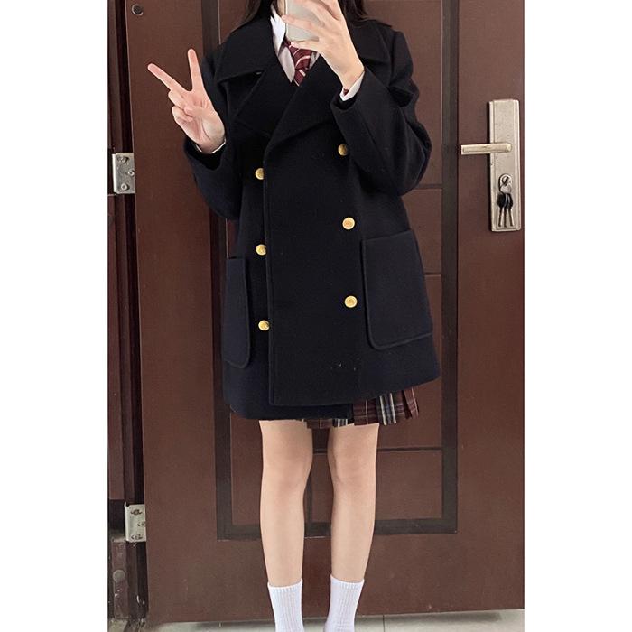Women s Double-Breasted Wool Coat – JK Uniform Style, Versatile for Autumn/Winter 2XL
Women s Double-Breasted Wool Coat – JK Uniform Style, Versatile for Autumn/Winter 2XL