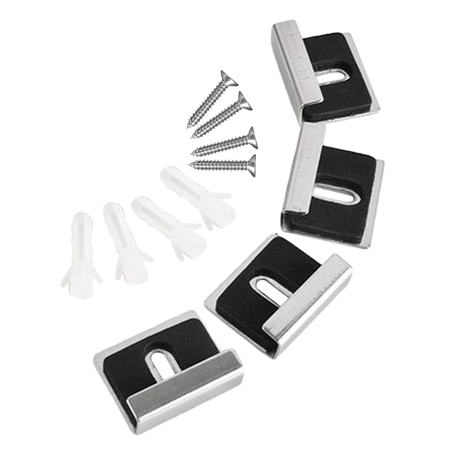 4 шт. Наборы зажимов для держателя зеркала, настенное крепление, комплекты подвесов для зеркал без рамы, настенные дисплеи для рекламных щитов