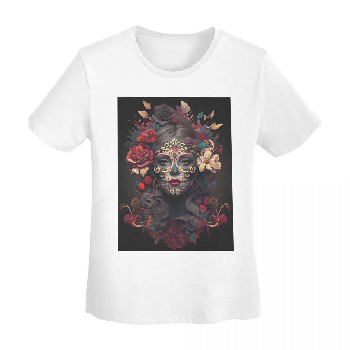 Mexican Catrina Girl Day Of The Dead Sugar Skull TShirt Women Short Sleeve T Shirts Round Neck Clothes Cotton Tees Streetwear S
Mexican Catrina Girl Day Of The Dead Sugar Skull TShirt Women Short Sleeve T Shirts Round Neck Clothes Cotton Tees Streetwear S