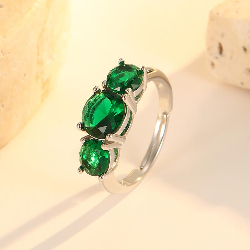 New Trendy Exquisite Stainless Steel 3 Stone Rings Colored Zircon Adjustable Finger Jewelry for Women Birthstone Engagement Gift resizable
New Trendy Exquisite Stainless Steel 3 Stone Rings Colored Zircon Adjustable Finger Jewelry for Women Birthstone Engagement Gift resizable