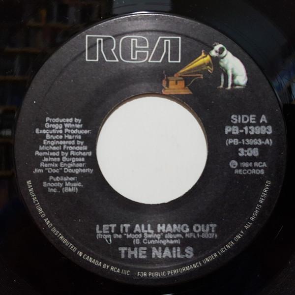 7inch Record NAILS Let It All Hang Out PB13993 RCA Victor 1984 Canada Dance Electronica Used
7inch Record NAILS Let It All Hang Out PB13993 RCA Victor 1984 Canada Dance Electronica Used