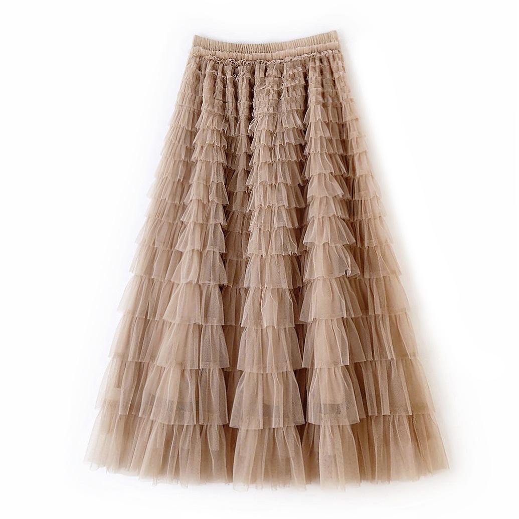 Fashion High Waist Mesh Puffy Cake Long Pleated Elastic Waist Women Midi Skirt One Size
Fashion High Waist Mesh Puffy Cake Long Pleated Elastic Waist Women Midi Skirt One Size