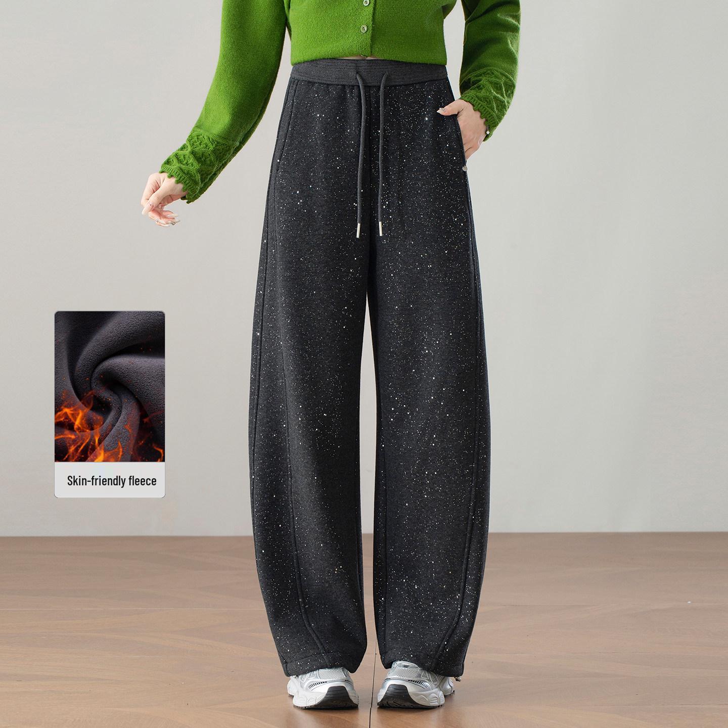 High-Waisted Velvet Sequin Wide-Leg Pants for Women - 2025 Winter Slimming Casual Style 31 темно-сірий
High-Waisted Velvet Sequin Wide-Leg Pants for Women - 2025 Winter Slimming Casual Style 31 темно-сірий