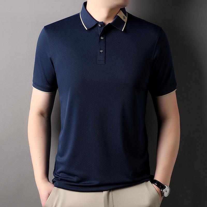 Summer New Thin Lapel Short-sleeved Breathable T-shirt for Men, Middle-aged Solid Color Business Men s Polo Shirt
Summer New Thin Lapel Short-sleeved Breathable T-shirt for Men, Middle-aged Solid Color Business Men s Polo Shirt