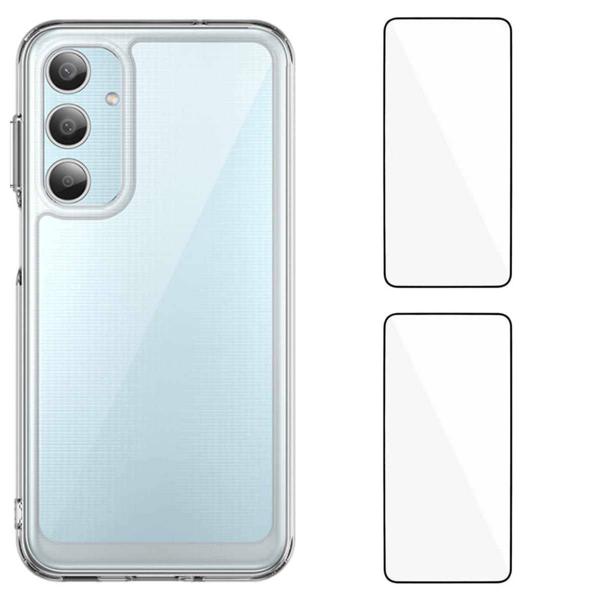 For Samsung Galaxy M35 5G Clear Phone Case WANLONFENG MF2 Series TPU Acrylic Cover with 2Pcs Tempered Glass Transparent
For Samsung Galaxy M35 5G Clear Phone Case WANLONFENG MF2 Series TPU Acrylic Cover with 2Pcs Tempered Glass Transparent