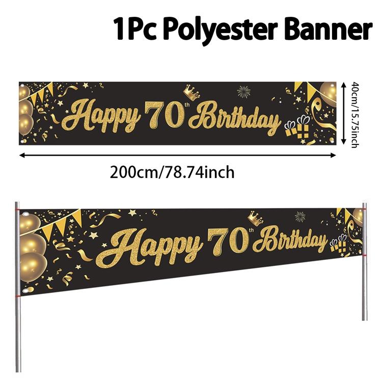 Black Gold Happy Birthday Outdoor Banner 40 60 70th Birthday Party Supplies Kids Adults Baby Shower Decor Bunting Garland Banner
Black Gold Happy Birthday Outdoor Banner 40 60 70th Birthday Party Supplies Kids Adults Baby Shower Decor Bunting Garland Banner