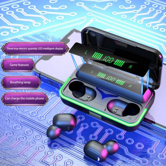 E10 Беспроводные наушники High Fidelity Mega Bass RGB Дыхательный светильник Bluetooth-совместимый 5.1 Спортивные игровые наушники
E10 Беспроводные наушники High Fidelity Mega Bass RGB Дыхательный светильник Bluetooth-совместимый 5.1 Спортивные игровые наушники