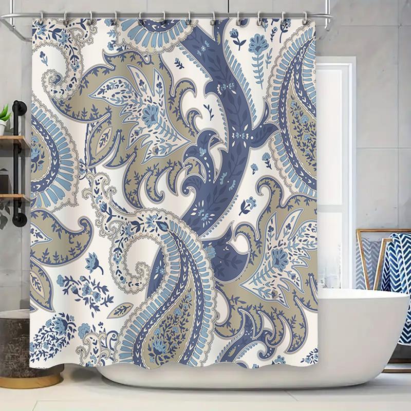Blue Green Paisley Printed Shower Curtain For Bathroom Decor. W60H190(CM)-1 Pcs
Blue Green Paisley Printed Shower Curtain For Bathroom Decor. W60H190(CM)-1 Pcs