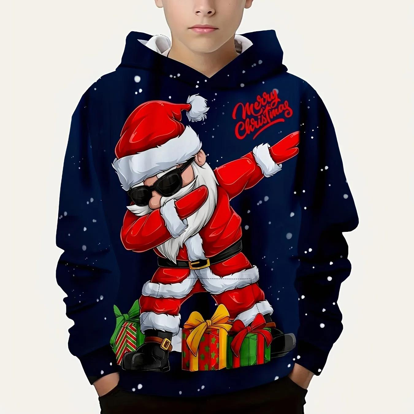 Рождественские толстовки с капюшоном Санта-Клауса с 3D-принтом, лосиные подарки, толстовки для мальчиков и девочек, унисекс, толстовка с капюшоном для детей, модная толстовка большого размера 160CM
Рождественские толстовки с капюшоном Санта-Клауса с 3D-принтом, лосиные подарки, толстовки для мальчиков и девочек, унисекс, толстовка с капюшоном для детей, модная толстовка большого размера 160CM