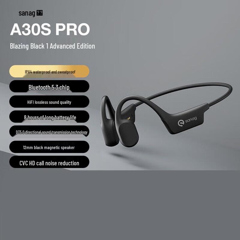 SANAG A30S Pro Wireless Air-Sensing Sports Headset
SANAG A30S Pro Wireless Air-Sensing Sports Headset