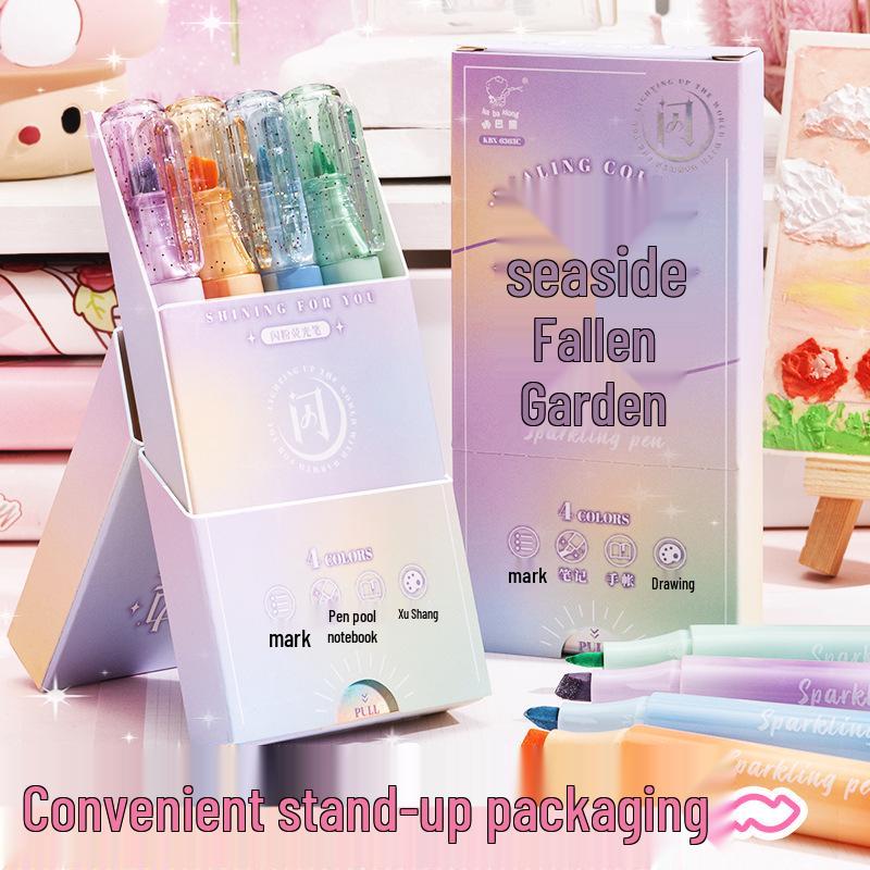 Kaba Bear Glitter Highlighter Pen - Stand-Up Design, Cute Colors for Student Journals and Drawings
Kaba Bear Glitter Highlighter Pen - Stand-Up Design, Cute Colors for Student Journals and Drawings