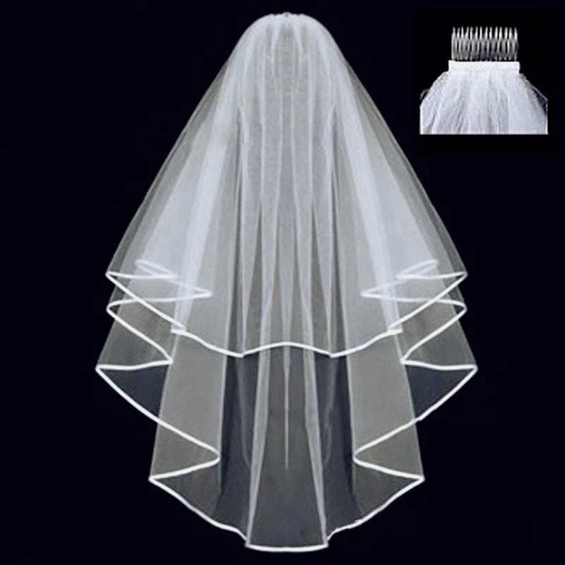 Short Simple Wedding Veil Tulle Two Layer with Comb White Ivory Bridal Veil for Bride Edge Comb Bride Bridal Veils
Short Simple Wedding Veil Tulle Two Layer with Comb White Ivory Bridal Veil for Bride Edge Comb Bride Bridal Veils