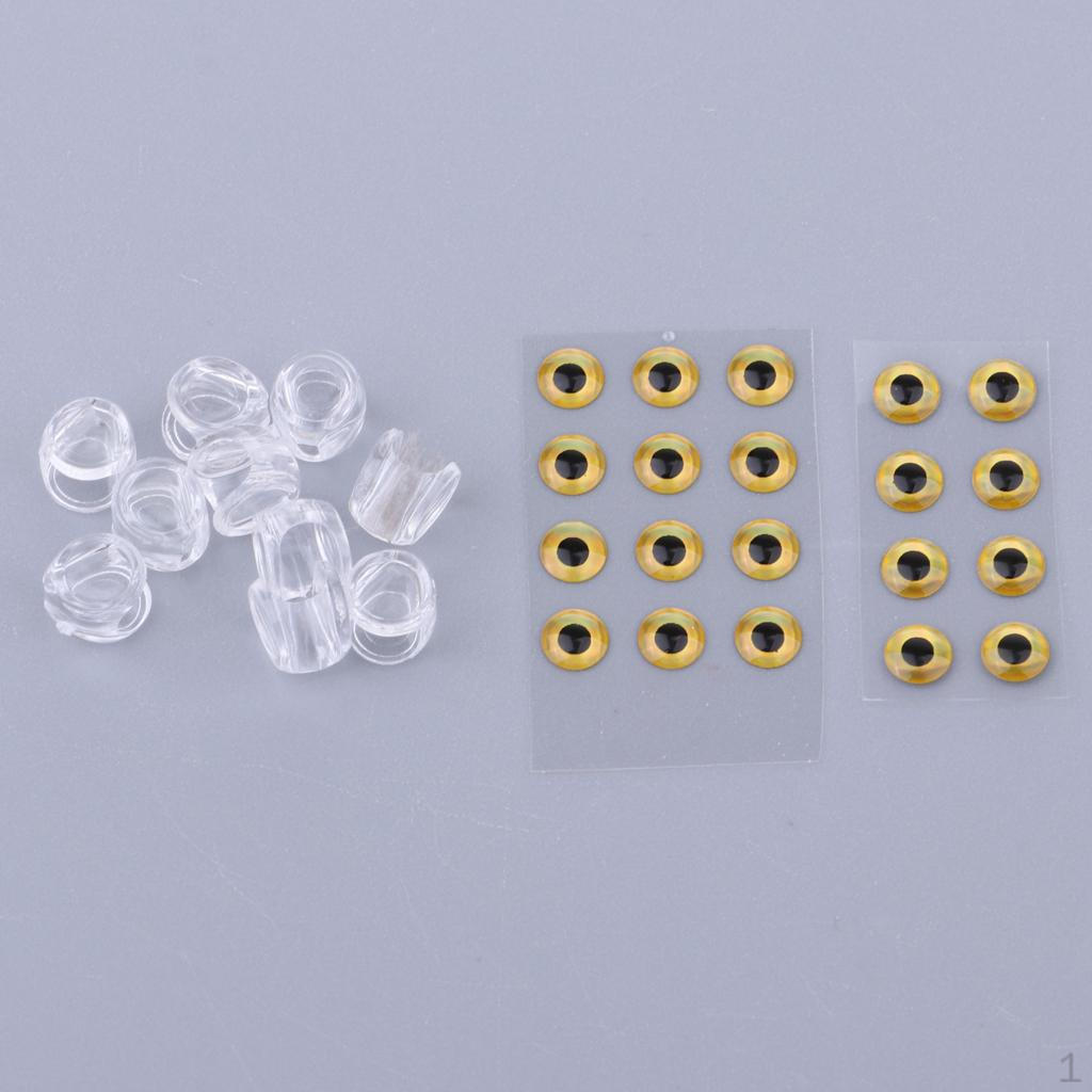 2 Fishing Eyes & 10pcs Head, Waterproof 3D Accessories Tackle 4mm Eyes+5mm Head
2 Fishing Eyes & 10pcs Head, Waterproof 3D Accessories Tackle 4mm Eyes+5mm Head
