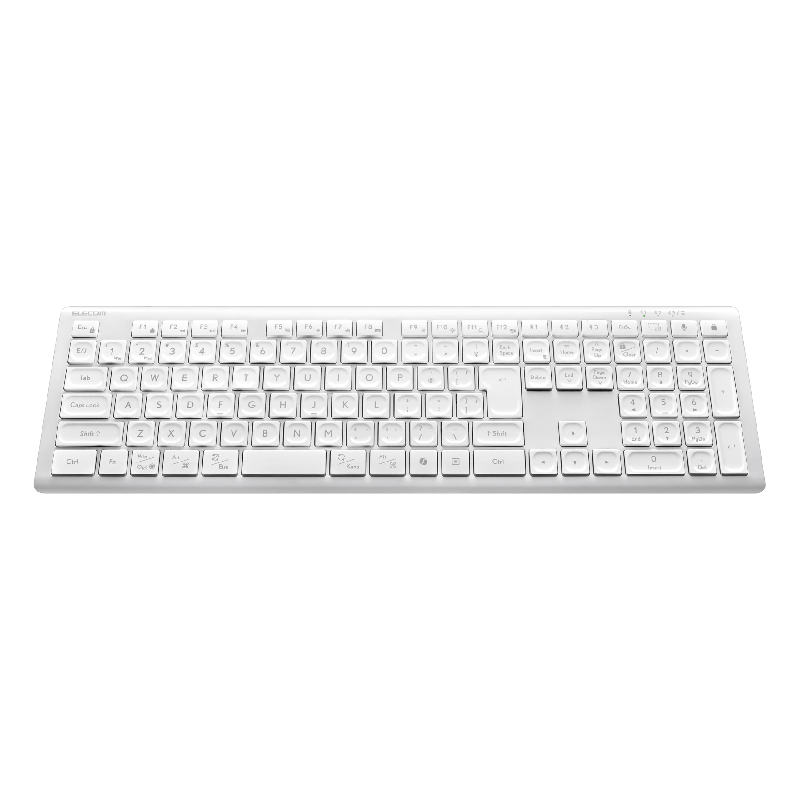 ELECOM Precisionist Wireless Thin Pantograph Full Keyboard, Bluetooth, 2.4GHz, Multi-Pairing (4 Devices), Rechargeable, Type, Size, White, білий
ELECOM Precisionist Wireless Thin Pantograph Full Keyboard, Bluetooth, 2.4GHz, Multi-Pairing (4 Devices), Rechargeable, Type, Size, White, білий